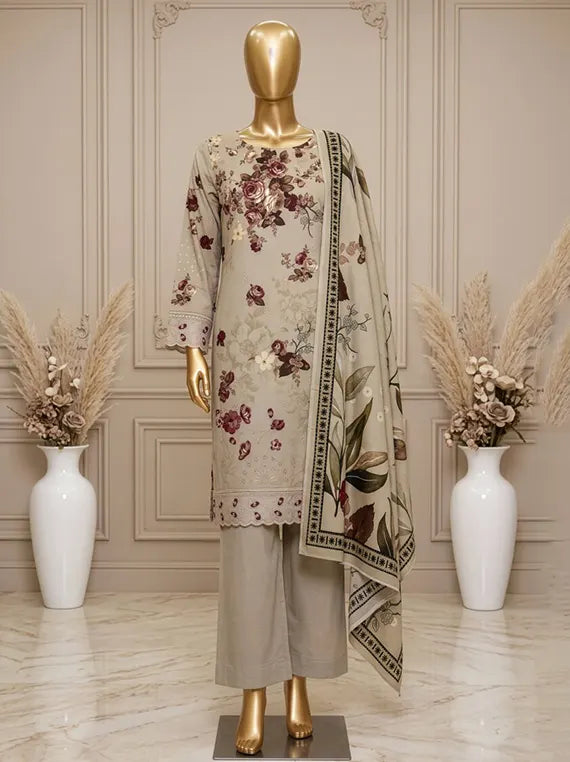 Divine by Fantak Silk Slub Karandi Unstitched Collection'26 V-1003 (D-10)