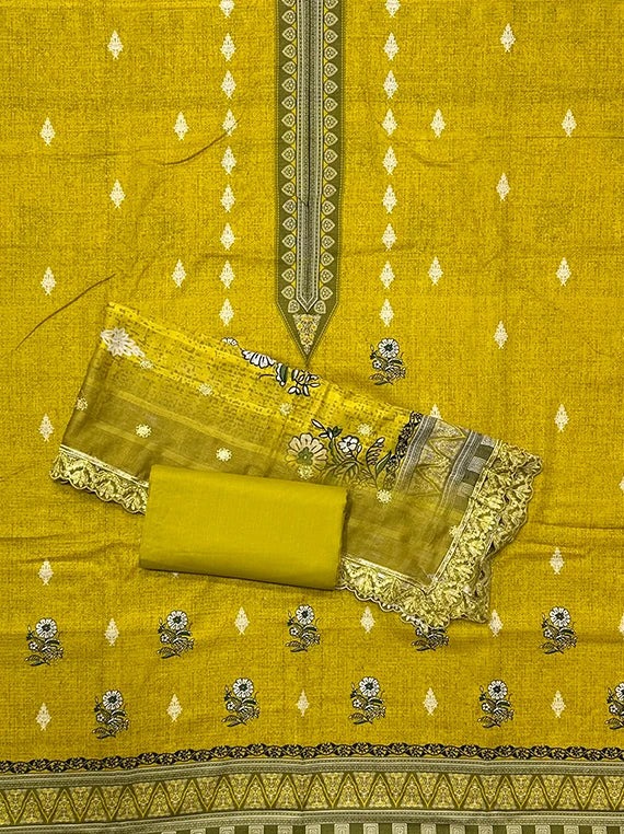 Dots and Flowers Printed Lawn Edit26 Vol-26DE07 (D-02)