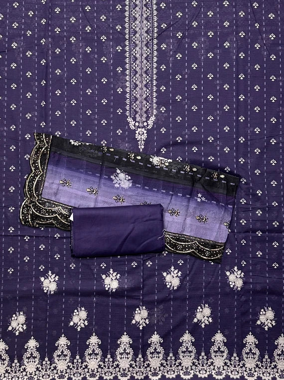 Dots and Flowers Printed Lawn Edit26 Vol-26DE07 (D-05)