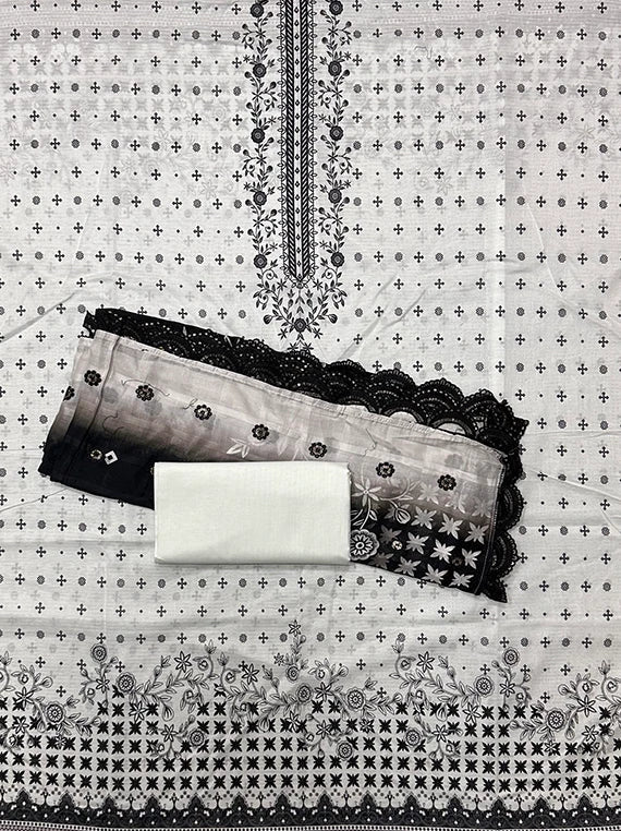 Dots and Flowers Printed Lawn Edit26 Vol-26DE07 (D-07)