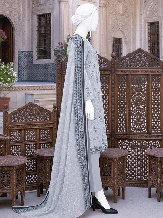 Dur E Fishan Embroidered Printed Lawn By ABC Collection 2026 Vol-01 (D-02)