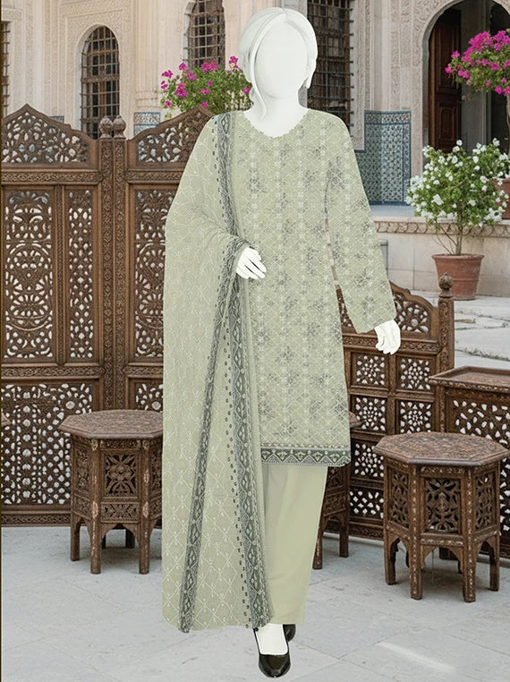 Dur E Fishan Embroidered Printed Lawn By ABC Collection 2026 Vol-01 (D-12)