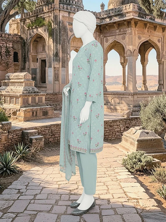 Dur E Fishan Embroidered Printed Lawn By ABC Collection 2026 Vol-02 (D-02)