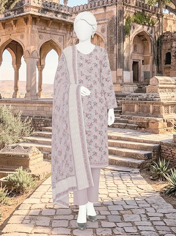Dur E Fishan Embroidered Printed Lawn By ABC Collection 2026 Vol-02 (D-03)