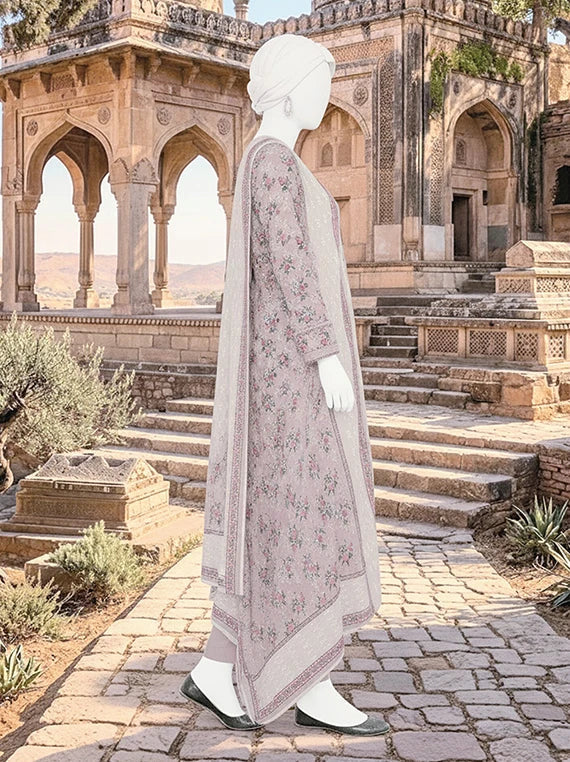 Dur E Fishan Embroidered Printed Lawn By ABC Collection 2026 Vol-02 (D-03)