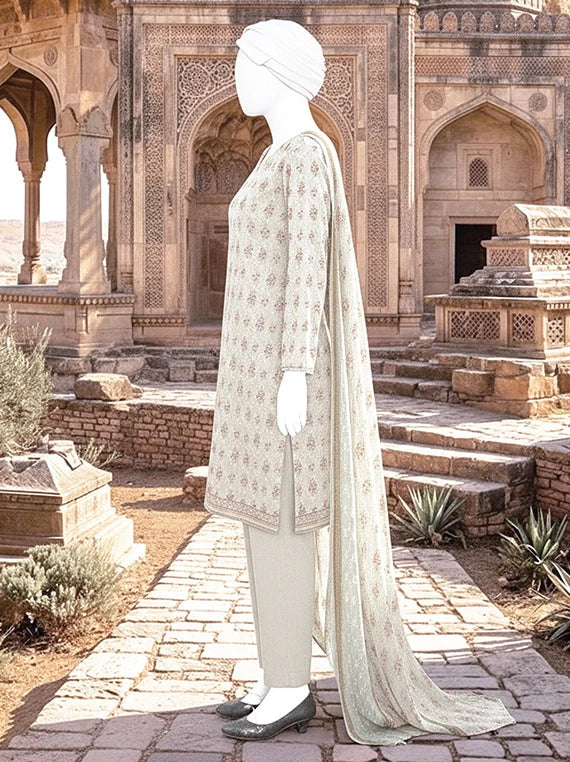 Dur E Fishan Embroidered Printed Lawn By ABC Collection 2026 Vol-02 (D-05)
