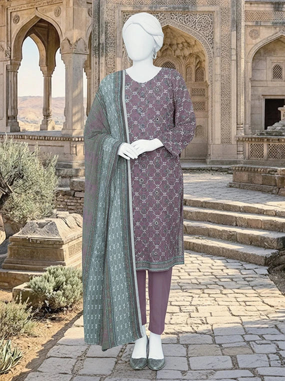 Dur E Fishan Embroidered Printed Lawn By ABC Collection 2026 Vol-02 (D-06)