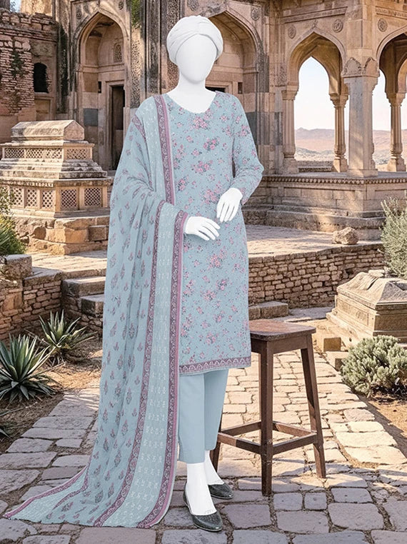 Dur E Fishan Embroidered Printed Lawn By ABC Collection 2026 Vol-02 (D-07)