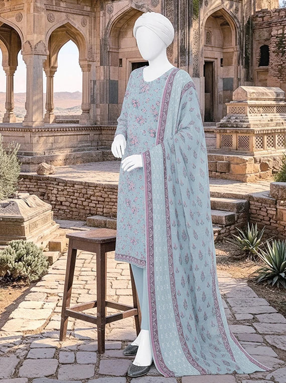 Dur E Fishan Embroidered Printed Lawn By ABC Collection 2026 Vol-02 (D-07)
