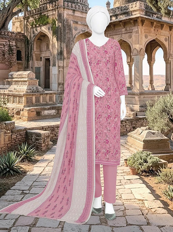 Dur E Fishan Embroidered Printed Lawn By ABC Collection 2026 Vol-02 (D-08)