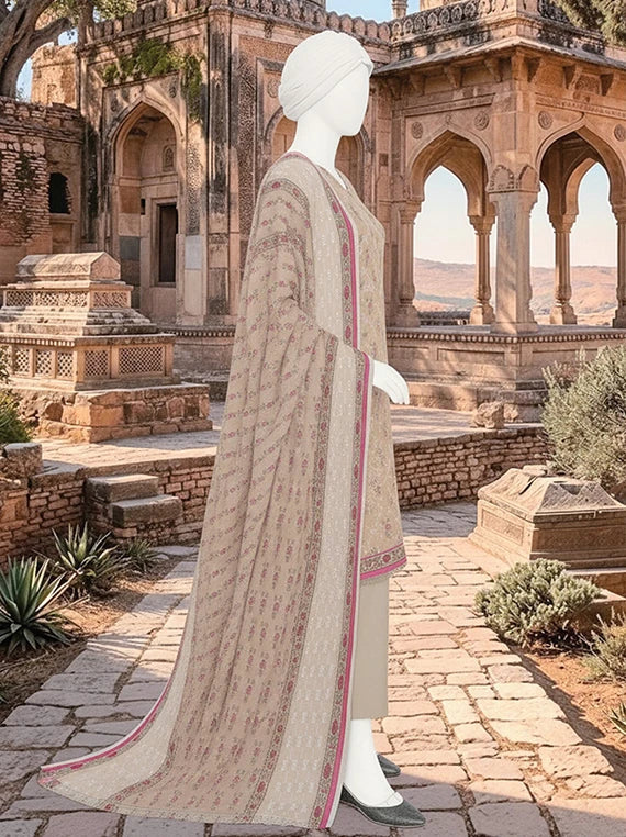 Dur E Fishan Embroidered Printed Lawn By ABC Collection 2026 Vol-02 (D-12)