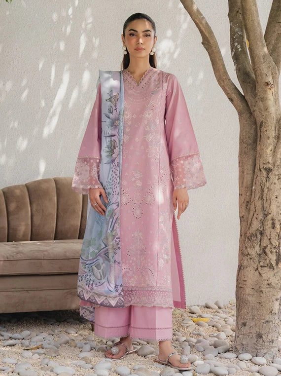 ECLAT by Seran Lux Embroidered Lawn Collection 2026 (CELIANE D-01)