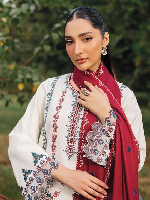 ENCHANTED by Seran Embroidered Khaddar Collection 2025 (D-01)