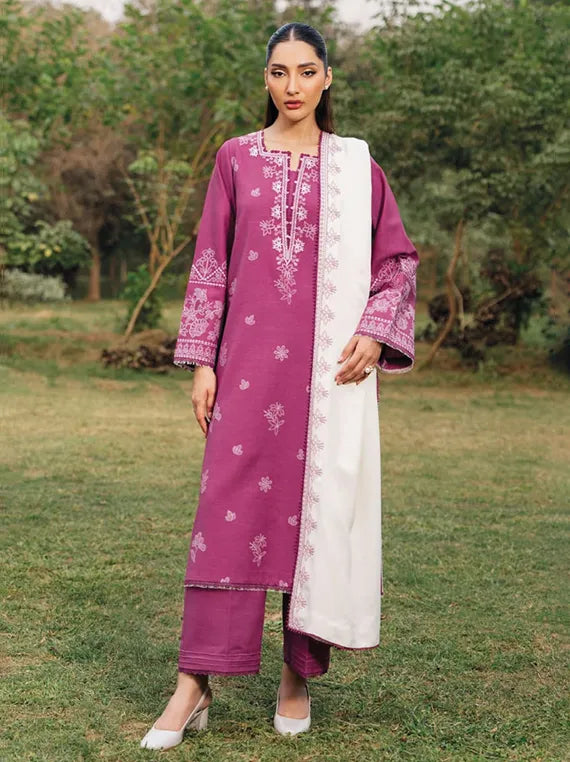 ENCHANTED by Seran Embroidered Khaddar Collection 2025 (D-04)