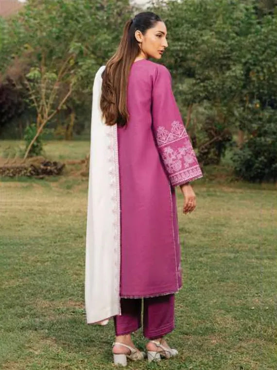 ENCHANTED by Seran Embroidered Khaddar Collection 2025 (D-04)