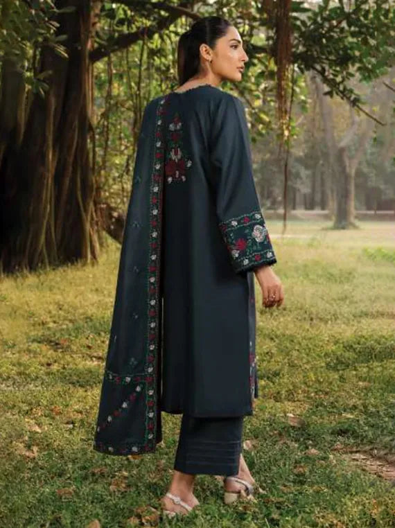 ENCHANTED by Seran Embroidered Khaddar Collection 2025 (D-07)