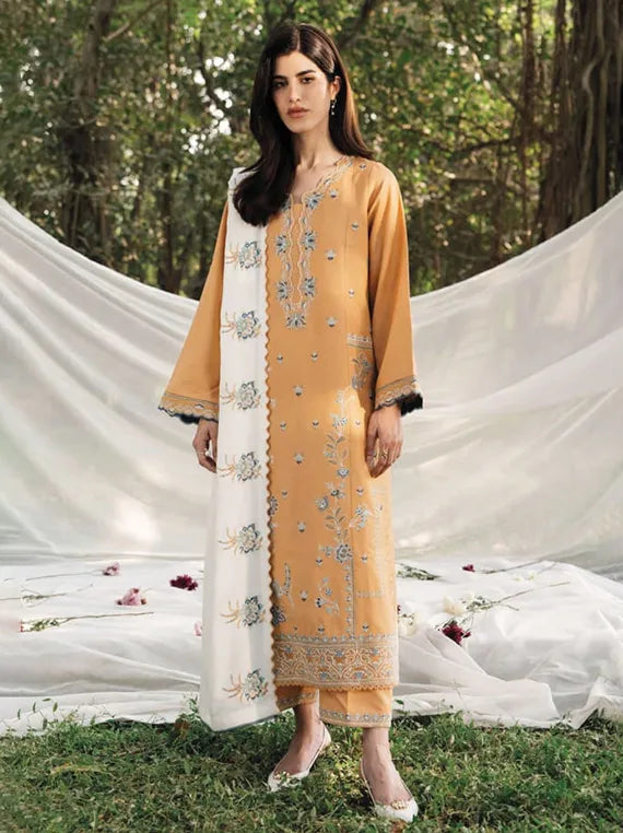 ENCHANTED by Seran Embroidered Khaddar Collection 2025 (D-08)