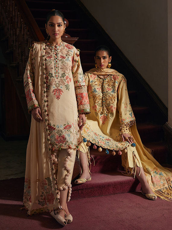 Elan Embroidered Lawn Collection 2026 (EL25-07A)