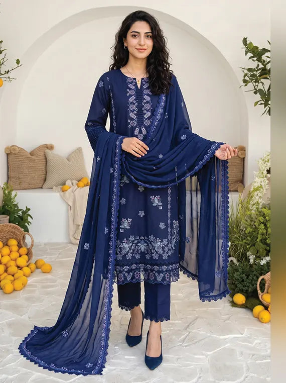 Elara by PANACHE Unstitched Karandi Collection'26 (01-Solis)