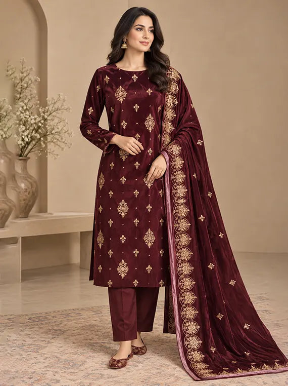 Elegant Embroidered Velvet Edit 2026 Vol-26DS01 (D-17)