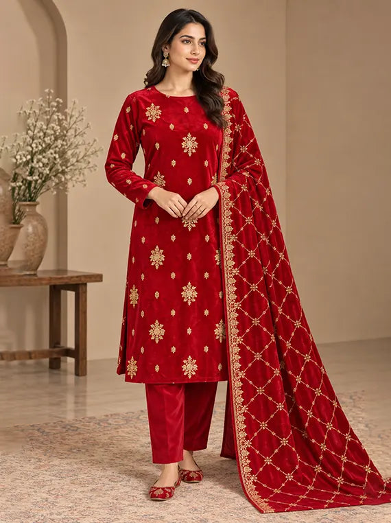 Elegant Embroidered Velvet Edit 2026 Vol-26DS01 (D-20)