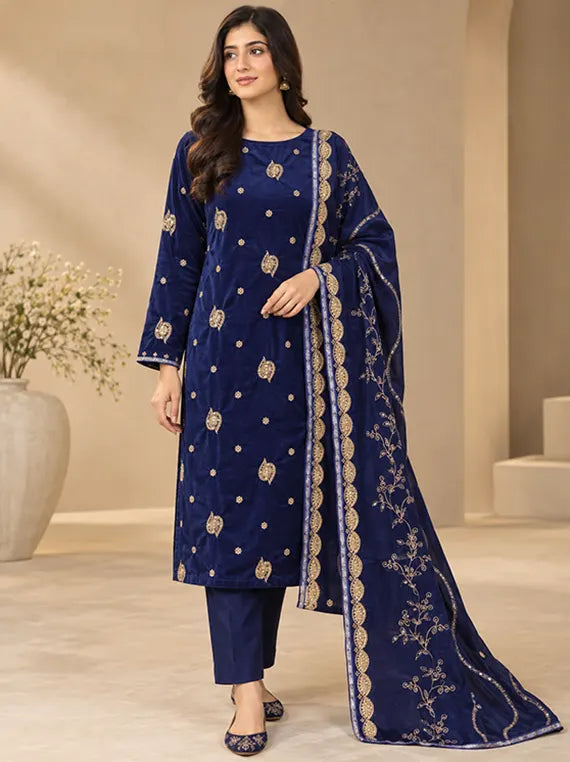 Elegant Embroidered Velvet Edit 2026 Vol-26DS01 (D-22)