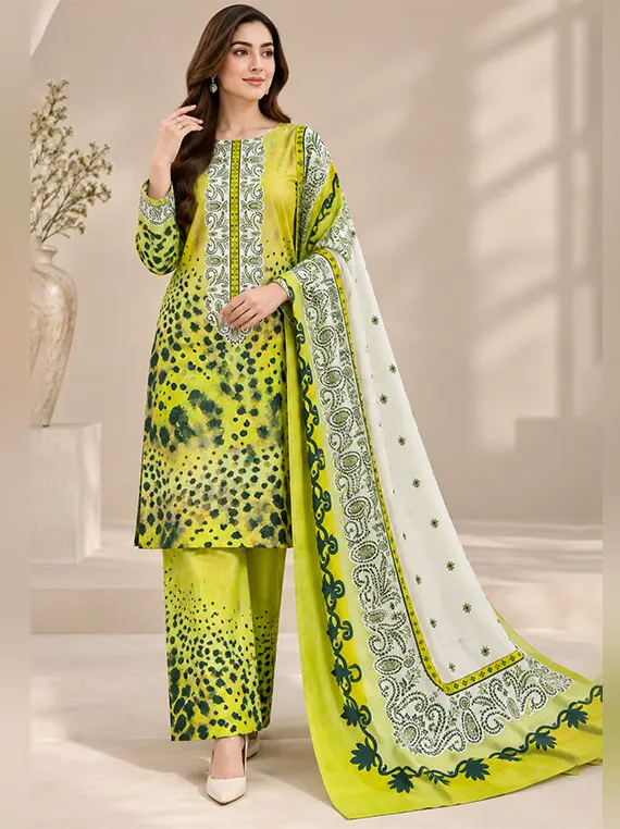 Elegant Floral Khadder Unstitched 3-Piece Suit Edit 2026 Vol-GR09 (D-01)