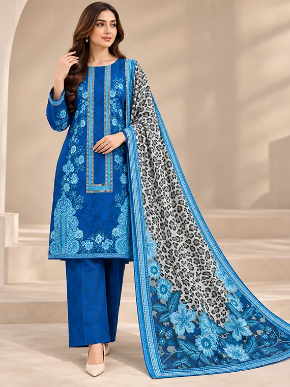 Elegant Floral Khadder Unstitched 3-Piece Suit Edit 2026 Vol-GR09 (D-04)