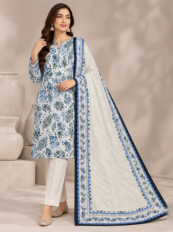 Elegant Floral Khadder Unstitched 3-Piece Suit Edit 2026 Vol-GR09 (D-08)