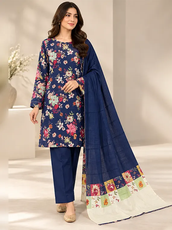 Elegant Floral Khadder Unstitched 3-Piece Suit Edit 2026 Vol-GR09 (D-13)