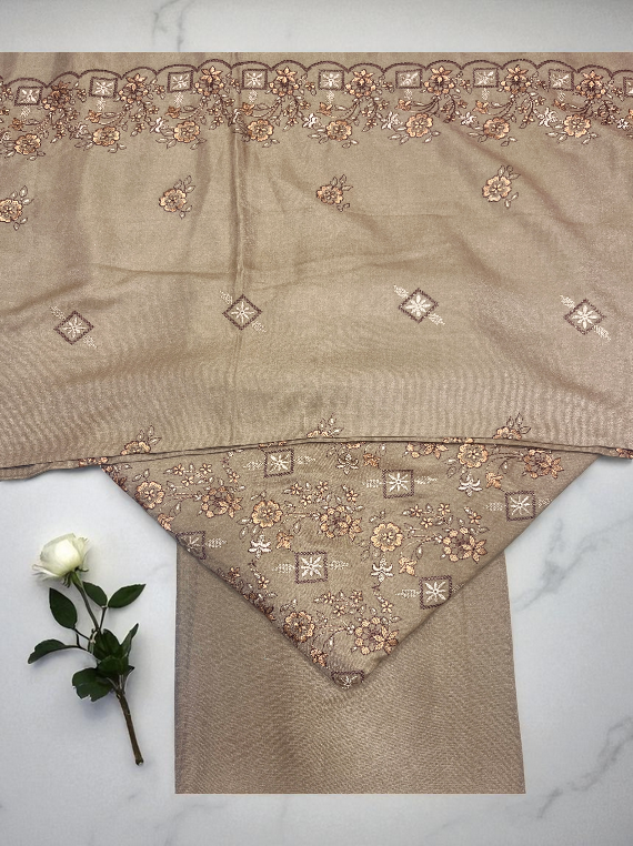 Elegant Attire Embroidered Peach Leather Edit25 (25DU01-02)