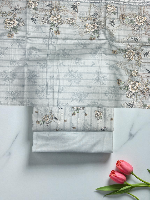 Elegant Chikankari Staple Linen Edit 2025 (25DK06-01)