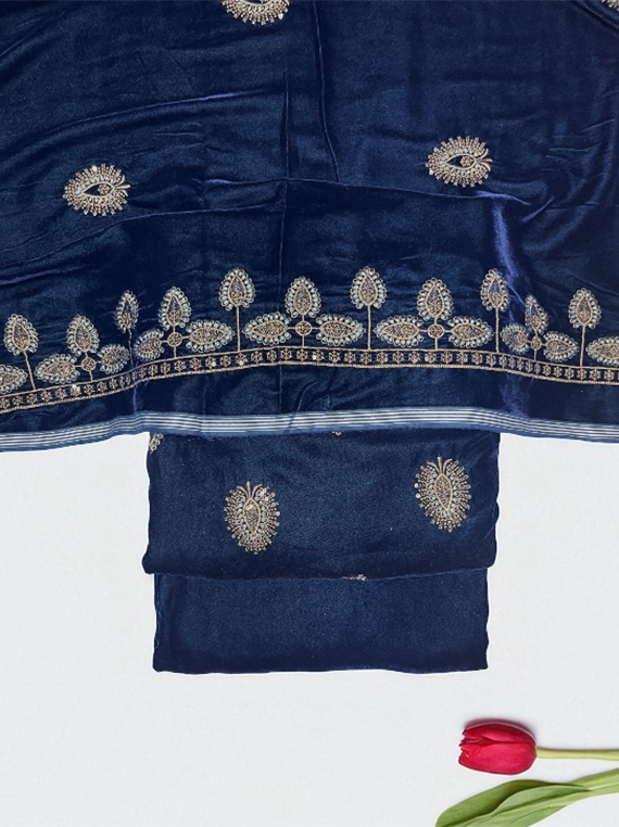 Elegant Luxury Embroidered Pure Micro Velvet Edit25 (CB17-04)