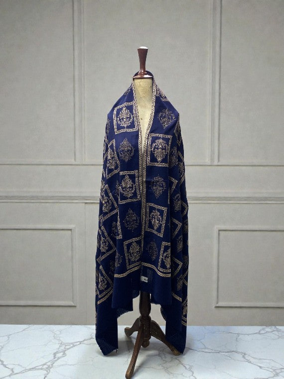 Elite & Soft Touch EMB Work Tila Wool Shawl Edit 2025 DS2515 (25DS15-07)