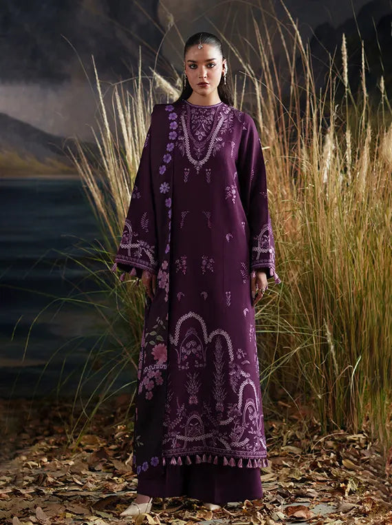 Emaan Adeel Winter Letters Unstitched Karandi Collection'26 (AUTUMN INK)