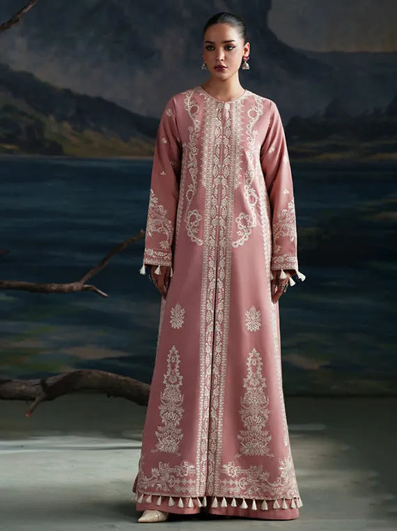 Emaan Adeel Winter Letters Unstitched Karandi Collection'26 (BLUSH LETTER)