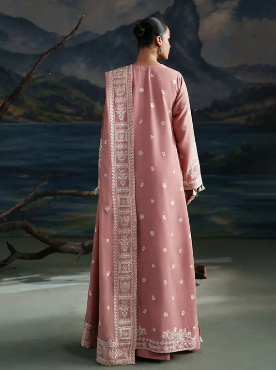 Emaan Adeel Winter Letters Unstitched Karandi Collection'26 (BLUSH LETTER)