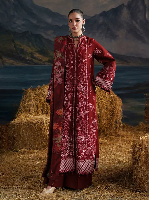 Emaan Adeel Winter Letters Unstitched Karandi Collection'26 (FIRESIDE LETTERS)
