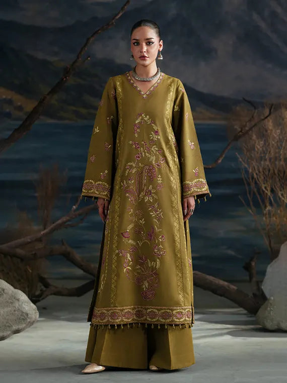 Emaan Adeel Winter Letters Unstitched Karandi Collection'26 (QUITE POTERY)