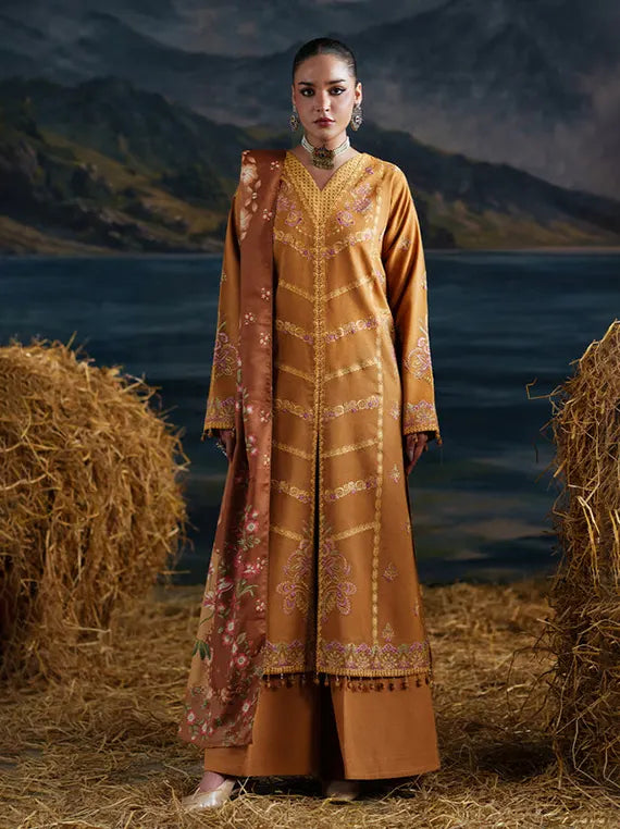Emaan Adeel Winter Letters Unstitched Karandi Collection'26