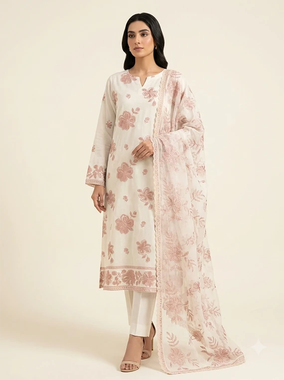 Embroidered Lawn Edit 2026 Vol-26DB54 (D-02)