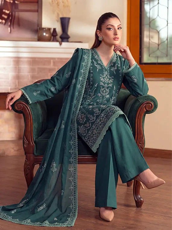 Emirah by Fantak Unstitched Embroidered Dhanak Collection'26 V-548 (D-02)