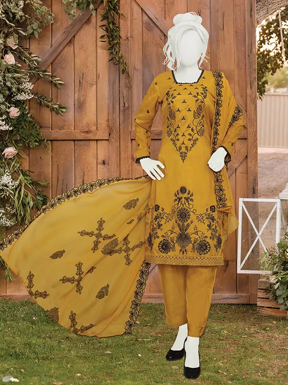 Eshal Embroidered Viscose Slub Collection 2025 by ABC (D-03)