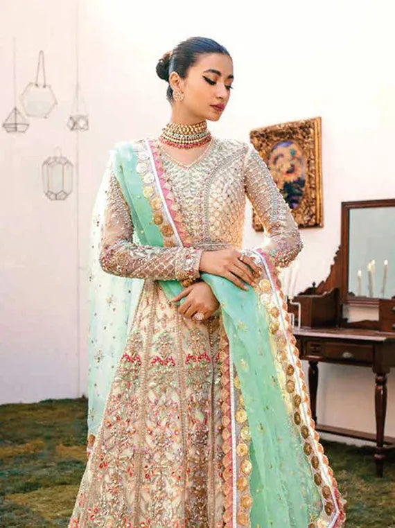 Ethereal Chiffon Embroidered Collection 2025 (04-Sage)