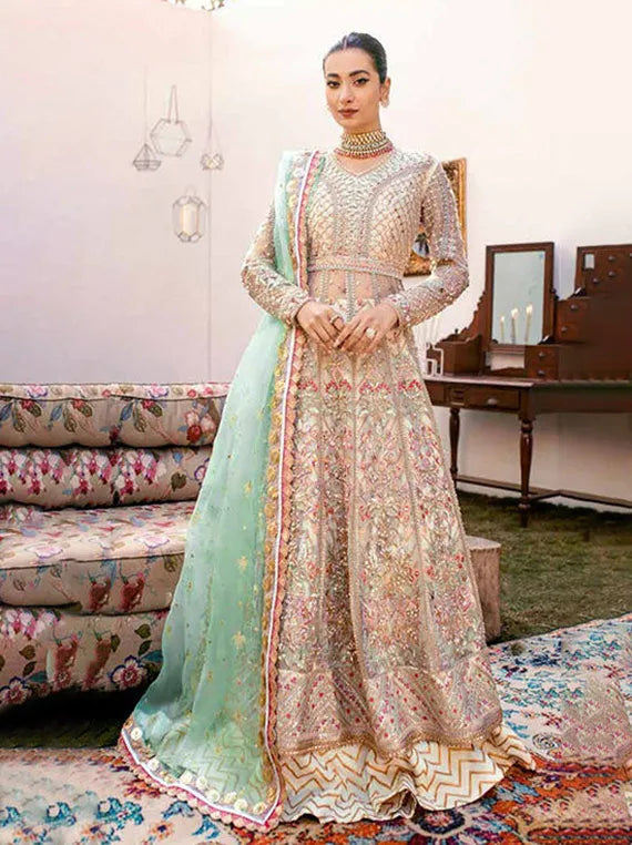 Ethereal Chiffon Embroidered Collection 2025 (04-Sage)