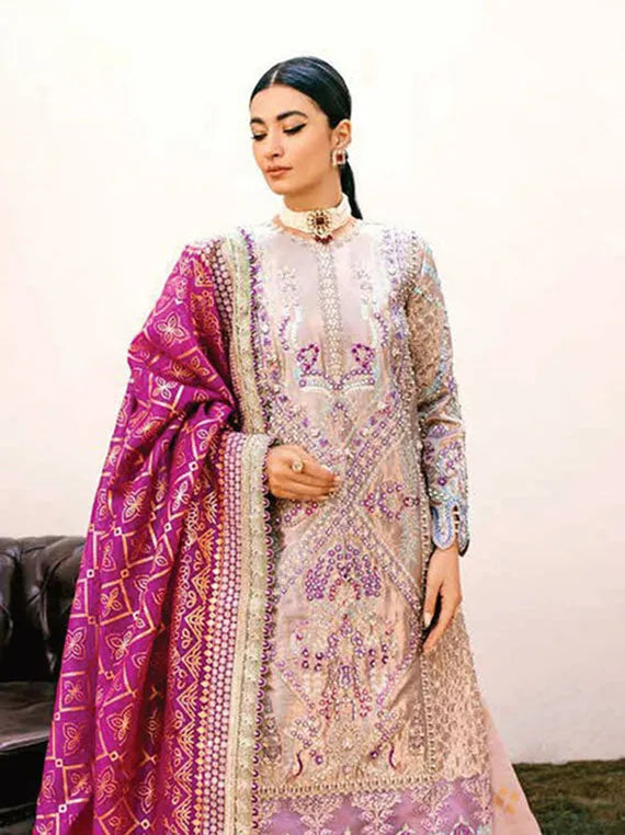 Ethereal Chiffon Embroidered Collection 2025 (05-Amber)