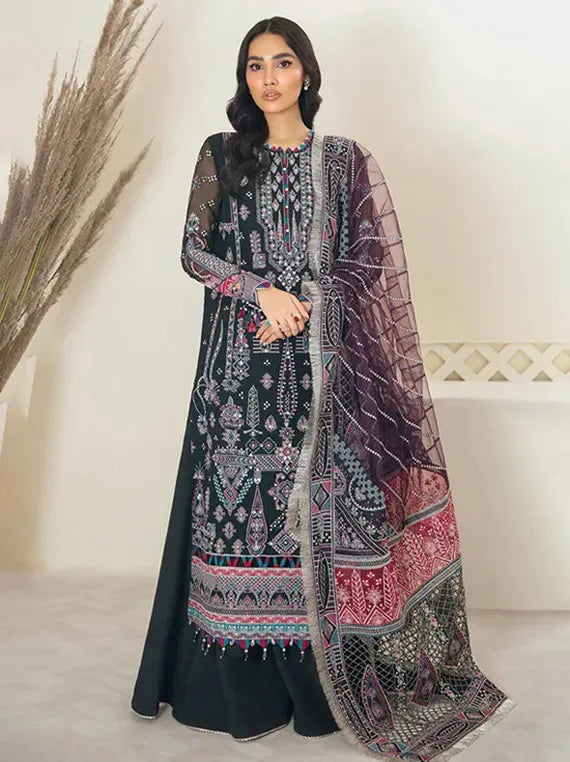 Ethereal Chiffon Embroidered Collection 2025 (BLACK GALAXY)