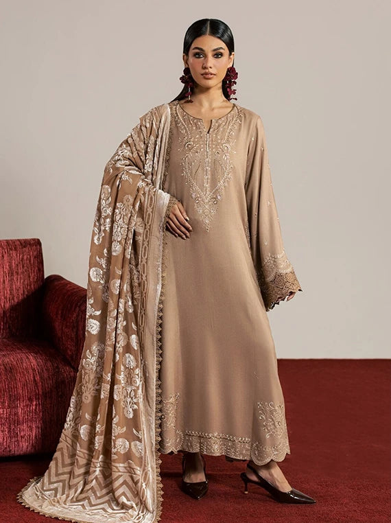 Exclusive by DARIA Leather Peach Unstitched Collection'26 (DA-148)
