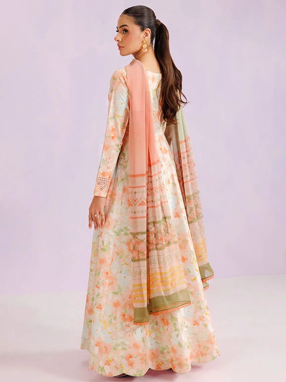 FARASHA Embroidered Printed Lawn Collection 2026 (03-Light Coral)