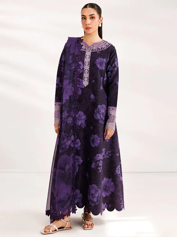 FARASHA Embroidered Printed Lawn Collection 2026 (05-Violet Breeze)